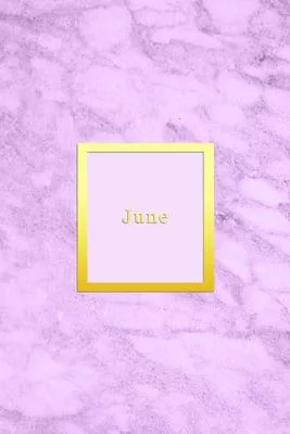 June: Custom dot grid diary for girls - Cute personalised gold and marble diaries for women - Sentimental keepsake notebook