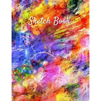 Sketch Book: Art Themed 8.5 x 11 - 120 Blank Pages Notebook for Drawing and Sketching