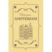 Notes from Amsterdam: Blank Lined Vintage Themed Journal