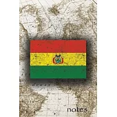 Notes: Beautiful Flag Of Bolivia Lined Journal Or Notebook, Great Gift For People Who Love To Travel, Perfect For Work Or Sch