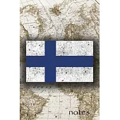 Notes: Beautiful Flag Of Finland Lined Journal Or Notebook, Great Gift For People Who Love To Travel, Perfect For Work Or Sch