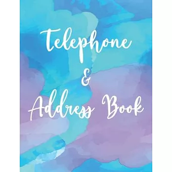 Telephone & Address Book: Large Print Phone Book & Addresses Book with Tabs