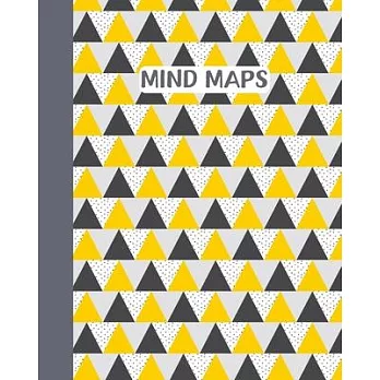 Mind Maps: Notebook for Mind Mapping, Brainstorming, and Visual Thinking at Work, School, and Home with Yellow and Black Triangle