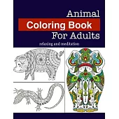 Animal Coloring Book For Adults Relaxing And Meditation