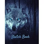 Sketch Book: Wolf Cover - 120 Large Blank Page Sketchbook for Drawing, Painting, Sketching and Creative Doodling