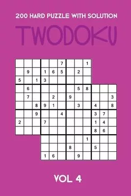 200 Hard Puzzle With Solution Twodoku Vol 4: Two overlapping Sudoku, puzzle booklet, 2 puzzles per page