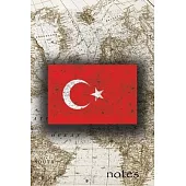 Notes: Beautiful Flag Of Turkey Lined Journal Or Notebook, Great Gift For People Who Love To Travel, Perfect For Work Or Scho