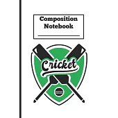 Composition Notebook / Cricket Badge: Cricket Motif - Small Lined Notebook (6
