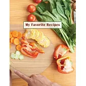 Low Vision Recipe Book: My Favorite Recipes: Personal Cookbook with Large Print and Bold Lines on White Paper for Visually Impaired