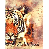 Sketch Book: Tiger Themed Notebook for Drawing, Writing, Painting, Sketching, or Doodling, 120 Pages, 8.5x11