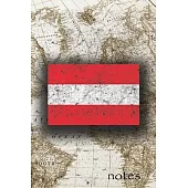 Notes: Beautiful Flag of Austria Lined Journal Or Notebook, Great Gift For People Who Love To Travel, Perfect For Work Or Sch