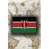 Notes: Beautiful Flag of Kenya Lined Journal Or Notebook, Great Gift For People Who Love To Travel, Perfect For Work Or Schoo