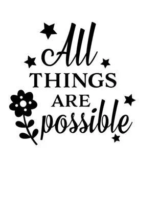 All things are possible: Christian Notebook: 8.5x11 Composition Notebook with Christian Quote: Inspirational Gifts for Religious Men & Women (C