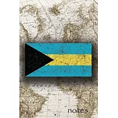 Notes: Beautiful Flag Of Bahamas Lined Journal Or Notebook, Great Gift For People Who Love To Travel, Perfect For Work Or Sch