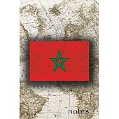 Notes: Beautiful Flag Of Morocco Lined Journal Or Notebook, Great Gift For People Who Love To Travel, Perfect For Work Or Sch