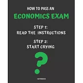Notebook How to Pass an Economics Exam: READ THE INSTRUCTIONS START CRYING 7,5x9,25