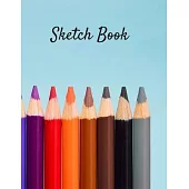 Sketch Book: Personalized Artist Book - 120 Large Blank Page Sketchbook for Drawing, Painting, Sketching and Creative Doodling