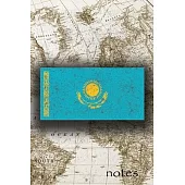 Notes: Beautiful Flag Of Kazakhstan Lined Journal Or Notebook, Great Gift For People Who Love To Travel, Perfect For Work Or