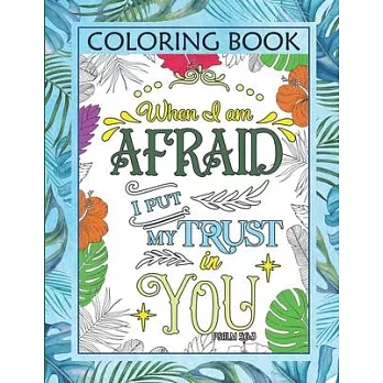 Coloring Book: Color The Words of Jesus - Christian Scripture Bible Verse For Calm & Good Vibes With Over 80 Tropical Themed Single S