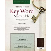 The Hebrew-Greek Key Word Study Bible: Nasb-77 Edition, Brown Genuine Goatskin