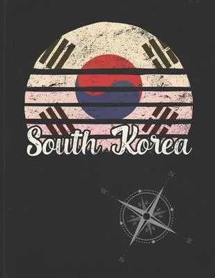 South Korea: Korean Vintage Flag Personalized Retro Gift Idea for Coworker Friend or Boss Planner Daily Weekly Monthly Undated Cale