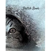 Sketch Book: Cat Themed - 120 Large Blank Page Sketchbook for Drawing, Painting, Sketching, and Creative Doodling