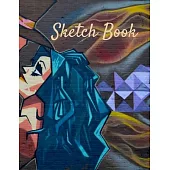 Sketch Book: Graffiti Themed - 120 Large Blank Page Sketchbook for Drawing, Painting, Sketching, and Creative Doodling
