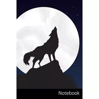 Notebook: Wolf / Wölfe Notizbuch / persönliches Tagebuch / Schreibheft / Logbuch / Planer / Vokabelheft / Notizen - 6 x 9 Zoll (