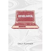 Daily Planner Weekly Calendar: Coder Organizer Undated - Blank 52 Weeks Monday to Sunday -120 Pages- Game Developer Notebook Journal Programmers Sayi