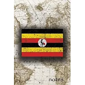 Notes: Beautiful Flag Of Uganda Lined Journal Or Notebook, Great Gift For People Who Love To Travel, Perfect For Work Or Scho