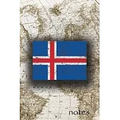 Notes: Beautiful Flag Of Iceland Lined Journal Or Notebook, Great Gift For People Who Love To Travel, Perfect For Work Or Sch