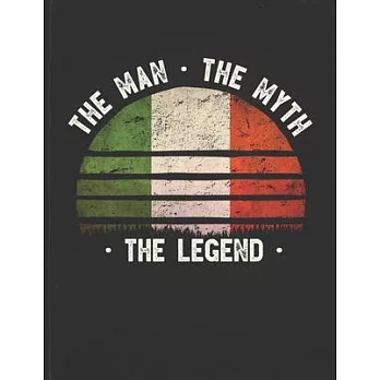 The Man The Myth The Legend: Italy Flag Sunset Personalized Gift Idea for Italian Coworker Friend or Boss 2020 Calendar Daily Weekly Monthly Planne