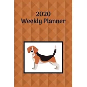 2020 Weekly Planner: Beagle; January 1, 2020 - December 31, 2020; 6