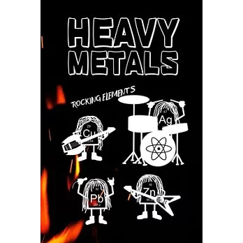 Heavy Metals - Rocking Elements Band: Guitar tab sheet Notebook / Logbook for Nerd science physics chemistry Metalheads - 6x9 inches ( DIN 5), 100 Pag