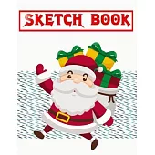 Sketchbook For Markers Christmas Gifts Christmas: Cover Blank Sketch Book Paper Cover - Doodling - Background # Largest Size 8.5 X 11 INCH 110 Page Fr