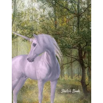 Sketch Book: Unicorn Forest Themed Personalized Artist Sketchbook For Drawing and Creative Doodling