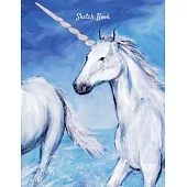 Sketch Book: Unicorn Painting Themed Personalized Artist Sketchbook For Drawing and Creative Doodling