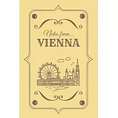 Notes from Vienna: Blank Lined Vintage Themed Journal Austria