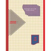 Graph Paper Notebook 8.5 x 11 IN, 21.59 x 27.94 cm: 1 & 1/3 inch squares =3 squares per inch, perfect binding, non-perforated, Double-sided Compositio