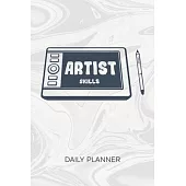 Daily Planner Weekly Calendar: Graphic Artist Organizer Undated - Blank 52 Weeks Monday to Sunday -120 Pages- Concept Artist Notebook Journal 2D Arti