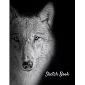 Sketch Book: Wolf Themed Personalized Artist Book - Soft Cover Blank Sketch Pad Tablet - 8.5