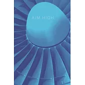 Airplane Blue Fan Blade Aim High Collection Travel Lined Journal, Volume 20, College Ruled Notebook, Softcover Writing Notepad Gift, 120 Pages