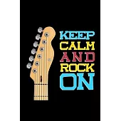 Keep Calm and Rock on Music Journal: Music Manuscript Paper / White Marble Blank Sheet / Rock Music Journal Paper / Notebook for Musicians / Staff Pap