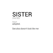 Funny Sister Definition Notebook: Blank Lined Journal (Best Sarcastic Gift): 6 x 9 inches // 120 Lined Blank Pages // College Ruled