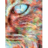 Sketch Book: Cat Watercolor Themed Notebook for Drawing, Writing, Painting, Sketching or Doodling, 120 Pages, 8.5x11