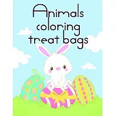 Animals coloring treat bags: Super Cute Kawaii Coloring Pages for Teens