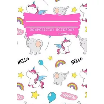 Composition Notebook: Cute Notebook For Kids - 110 lined pages - 6x9 - Christmas Gift Idea