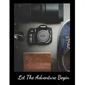 Let The Adventure Begin: Let’’s Go Travel Travel Journal Book Log Record Tracker for Writing, Doodles, Rating, Adventure Journal, Vacation Journ