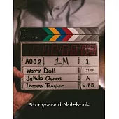Storyboard Notebook: Film Notebook Sketchbook for Creative Storytellers, Directors, Animators, Filmmakers, Student, 4 frames per page, Narr