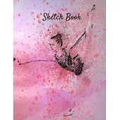 Sketch Book: Girls Ballerina Themed Personalized Notebook and Blank Paper for Drawing, Painting Creative Doodling or Sketching